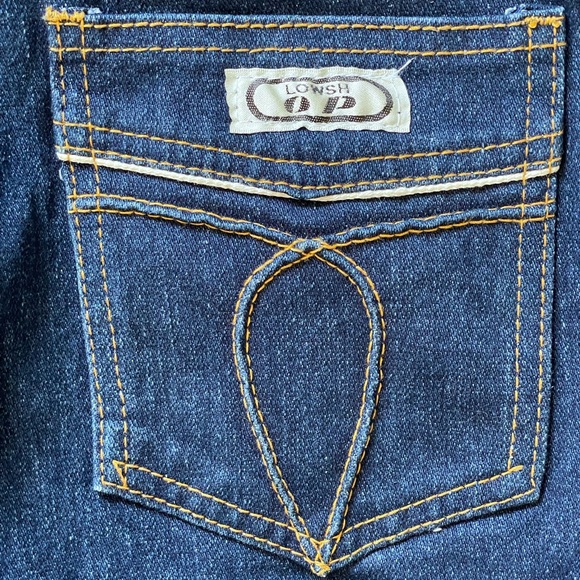 Vintage 1980s dark denim high rise straight leg pants - Picture 13 of 16